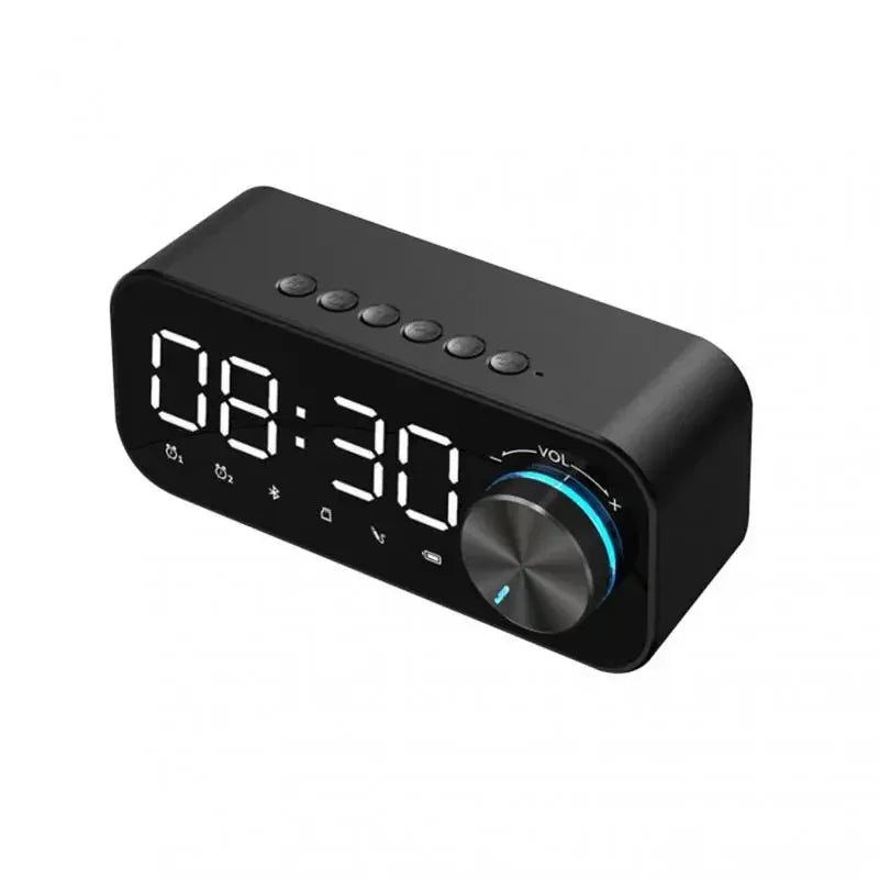 Portable Bluetooth Speaker with Alarm Clock & FM Radio | Tidesmit black Tidesmit
