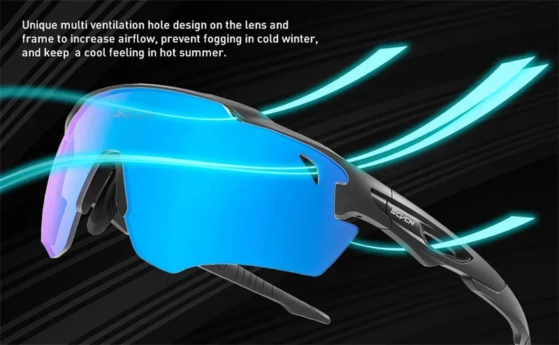 2024 SCVCN Cycling Sunglasses Fashion Polarized MTB Glasses Bicycle UV400 Cycle Eyewear Photochromic Bike Goggles for Men Women