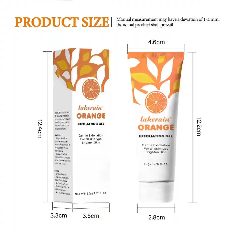 Orange Exfoliating Gel for Radiant Skin - Natural Brightening Treatment Scrubs Treatments Tidesmit