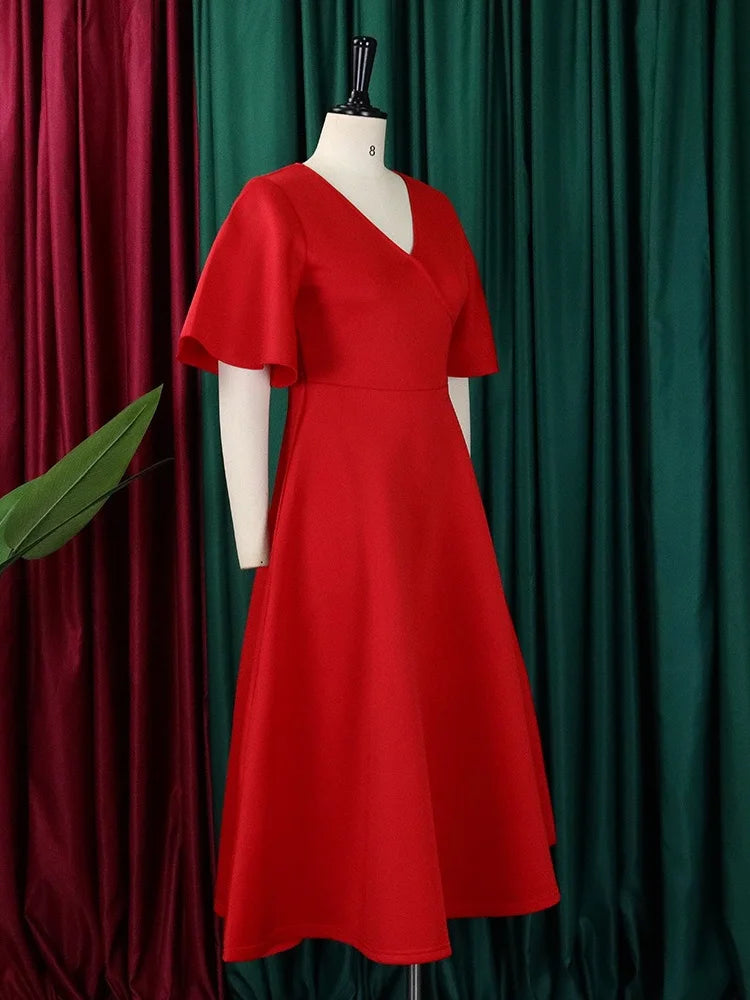 Wmstar Dresses for Women V Neck Elegant Fashion Party Maxi Dress New in Summer Fashion Clothes Wholesale Dropshipping S-3XL