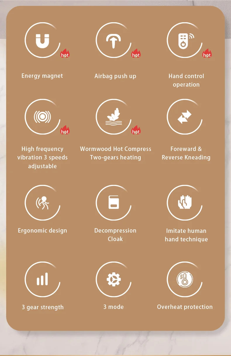 Electric Cervical Pillow with Heated Airbag for Neck Relaxation Relaxation Treatment Tidesmit