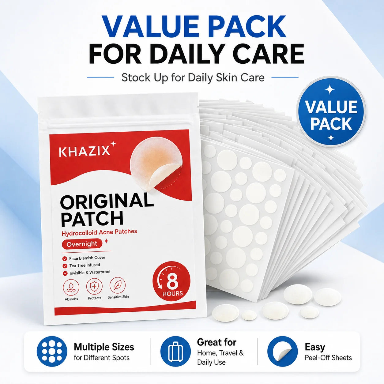 36pcs Clear Round Pimple Patches / Invisible Blemish Covers / Pimple Marks / Unisex / Acne Spot Patches