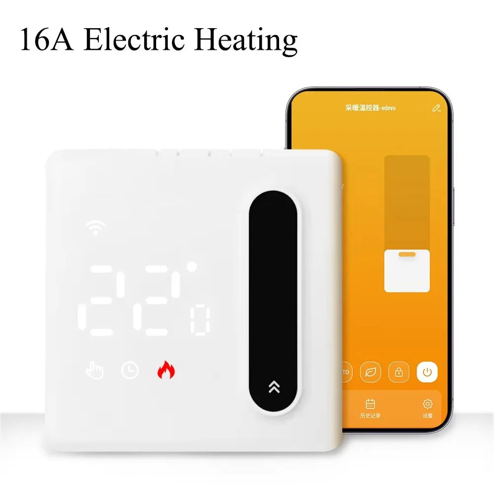 Tidesmit Matter compatible Tuya WiFi smart thermostat for efficient water electric and gas heating control