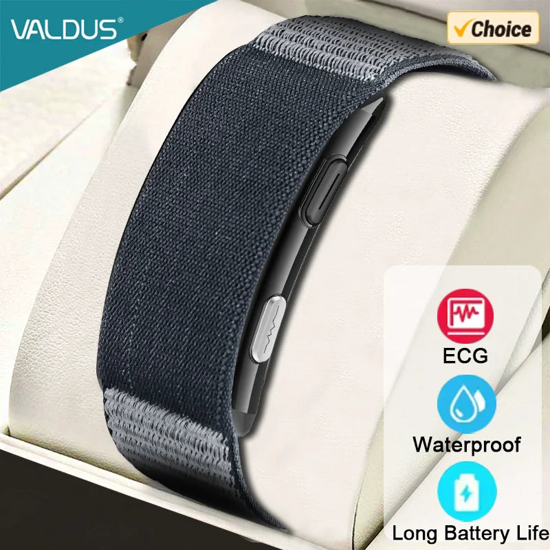 VALDUS New VITRO Smart Bracelet ECG Health Tracker Sports Fitness Heart Rate Blood Pressure Man Woman Wristband For ios Android