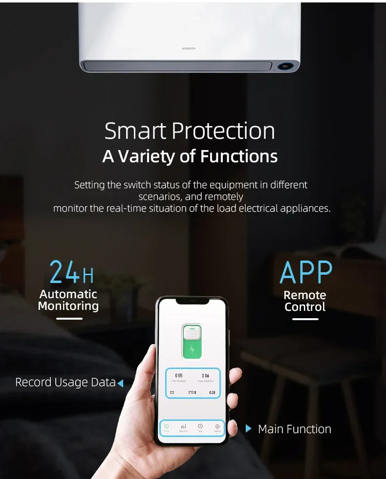 Tuya Wifi Smart Circuit Breaker Switch With Metering 63A1P Din Rail Remote Control Smart Home Smart Life App Timer Module TONGOU