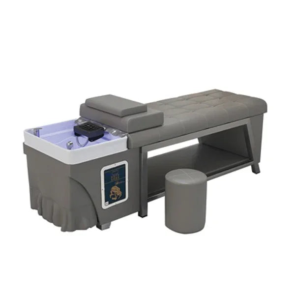Thai Shampoo Bed With Head Spa Water Therapy System - Professional Grade Massage Chairs Gray Tidesmit