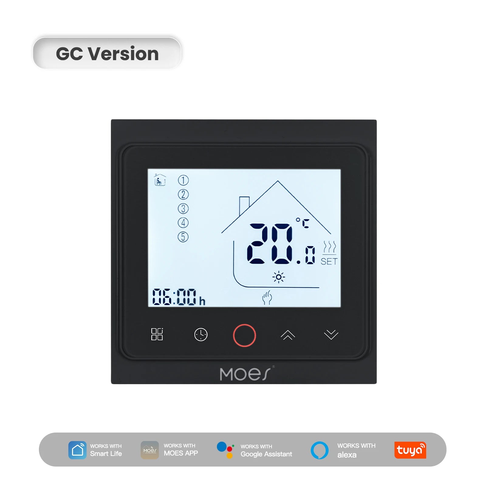 Tidesmit MOES Matter compatible smart thermostat for efficient WiFi ZigBee water and electric floor heating control