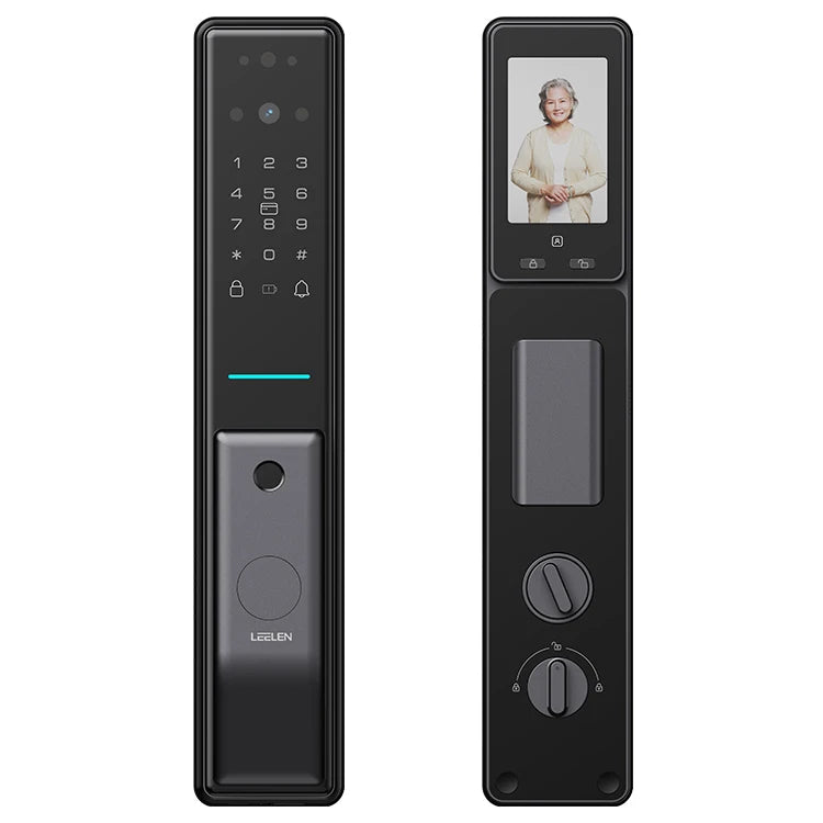Tidesmit smart lock with camera, 3D face recognition and fingerprint deadbolt for enhanced home security.