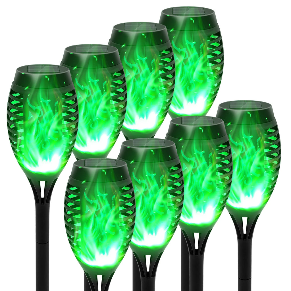 12LED Solar Flame Torch Lights Flickering Waterproof Garden Decoration Outdoor For Lawn Path Yard Patio Floor Lamps