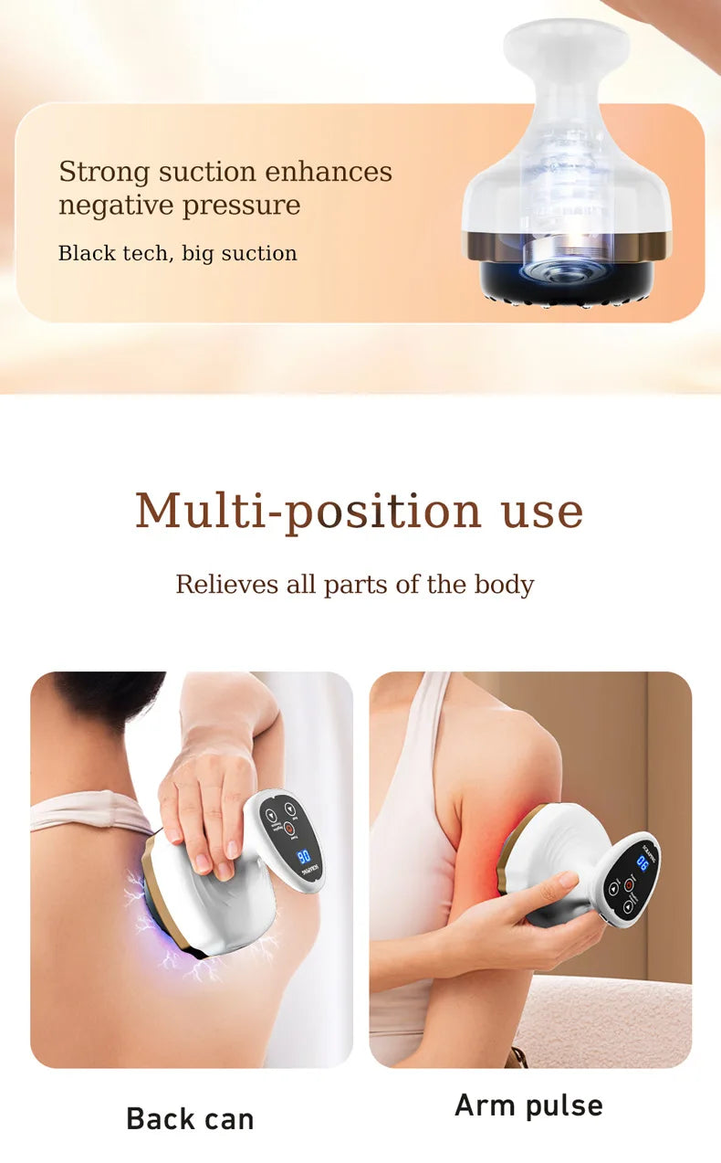 Electric Gua Sha Massager: Heated Cupping Therapy Tool for Home Spa Relaxation Treatment Tidesmit