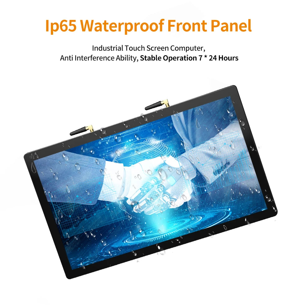 15.6 inch Industrial Capacitive Touch Panel PC Win 8G 128G IP65 Screen Waterproof With WIFI Bluetooth RJ45 RS232 USB