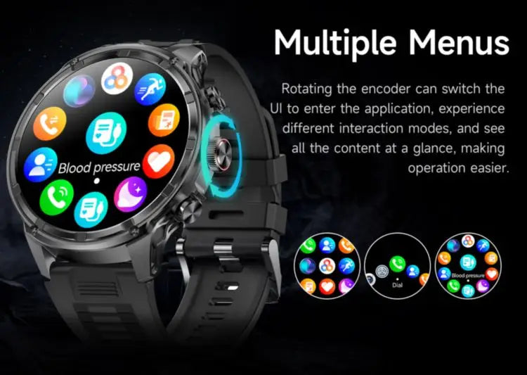 YLL-V99 High Quality IP67 Waterproof 1.85 Inch Smart Round Sports Watch Sleep Tracker Fitness Gift for Friends