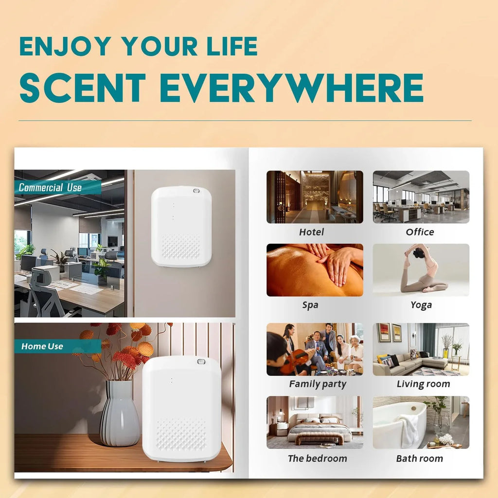 Hotel Collection Diffuser Bluetooth App Control Smart Scent Air Machine For Home 400ML Waterless Essential Oil Aroma Diffuser