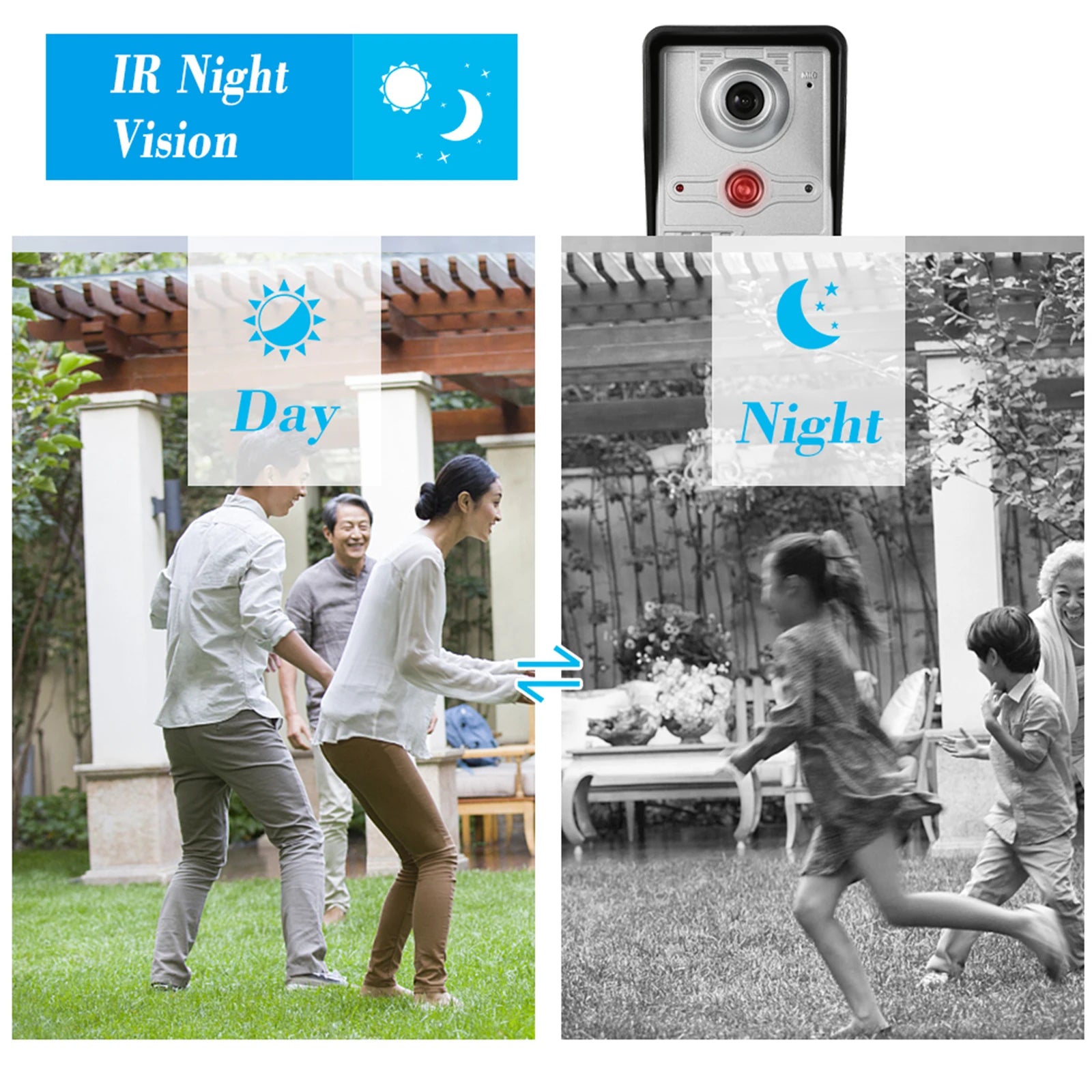 7 inch Wired Video Doorbell Indoor Monitor IR-CUT Outdoor Camera Visual Intercom Two-way Audio Remote Unlock Video Door Phone