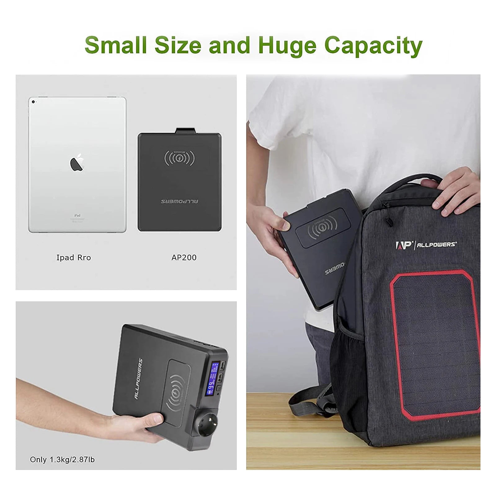 Portable Power Station 154Wh 41600mAh High-Capacity Travel Battery Tidesmit
