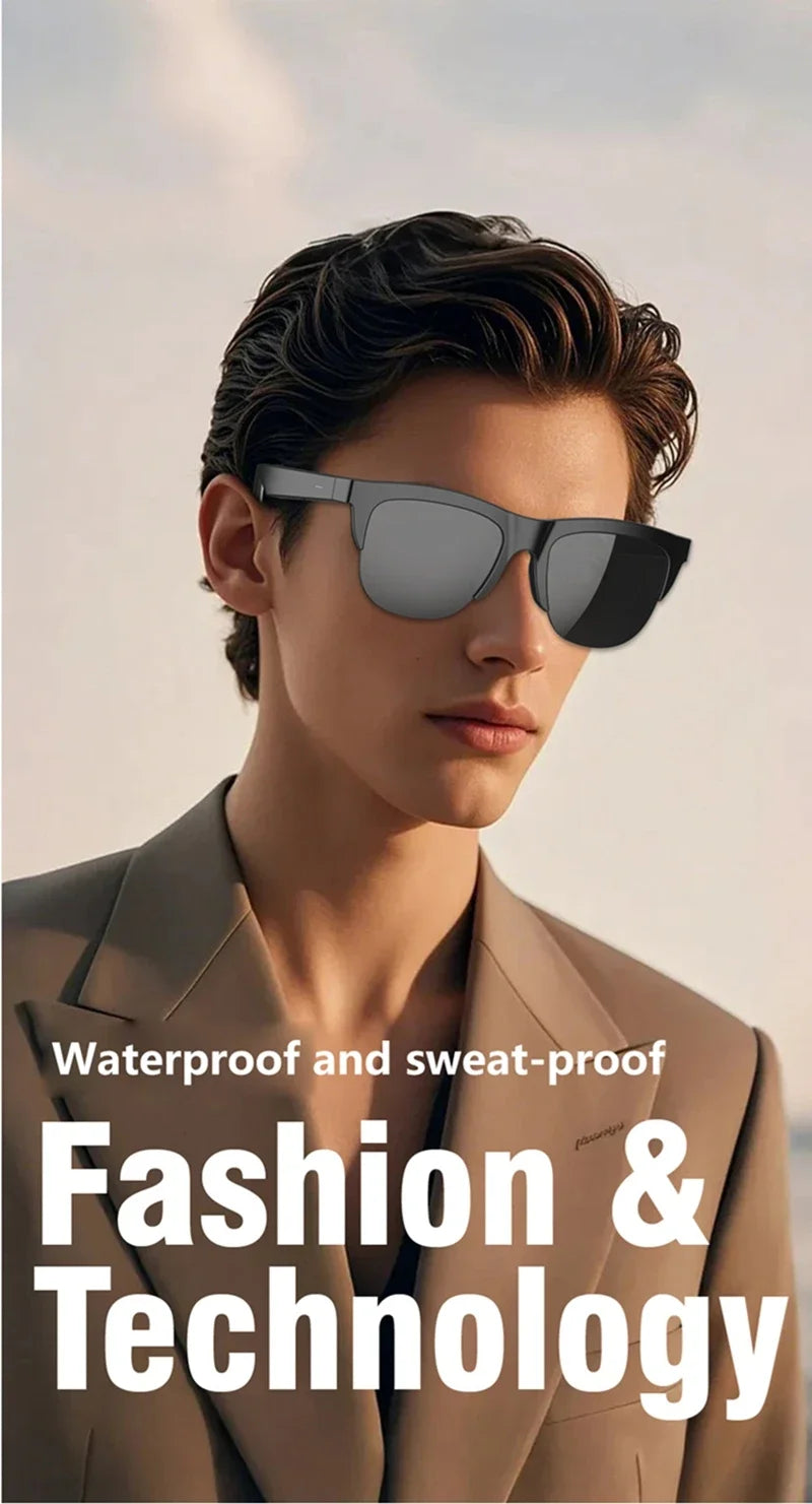 Bluetooth Sunglasses with Spatial Audio & UV Protection - Black Tidesmit