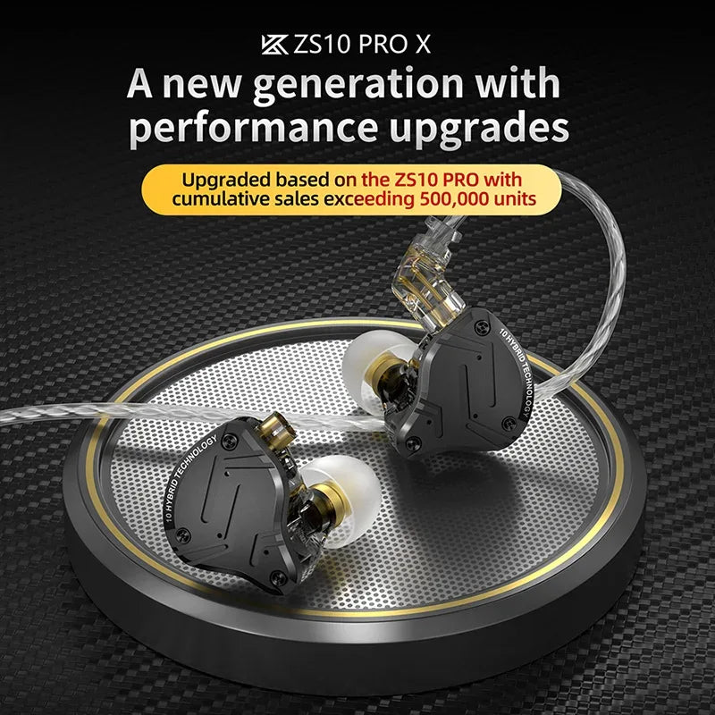 KZ ZS10 Pro X In-Ear Monitors 5-Driver HiFi Earphones by Tidesmit Tidesmit