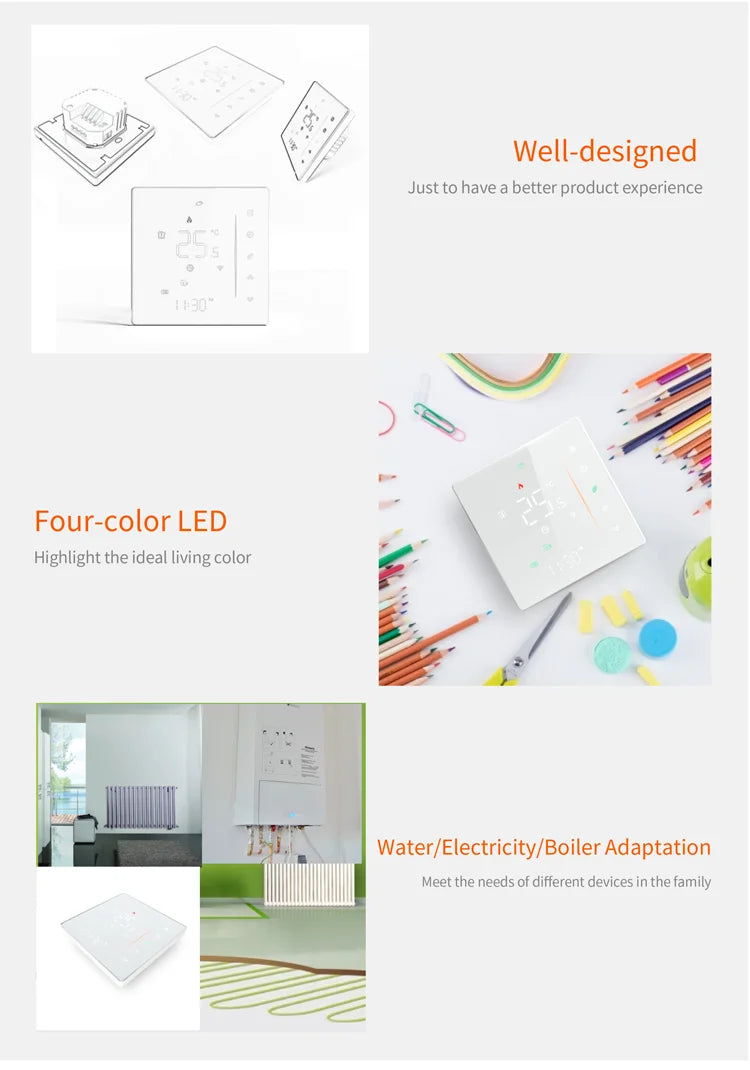 Wifi Heating Thermostat Warm Floor Gas Boiler Digital Temperature Controller 220V Tuya Smart Life Alexa Google Home Assistant