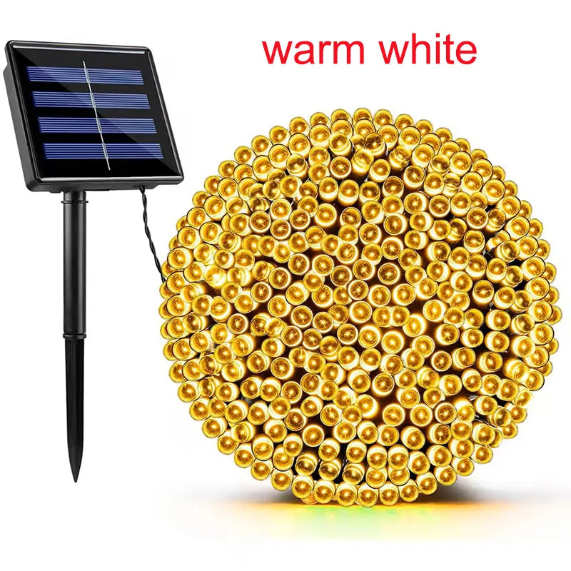 Outdoor Solar Powered Lighting LED Solar String Lights Courtyard Lights Waterproof Starry Fairy Lights For Festival Party