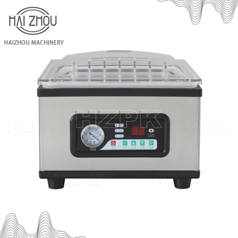 HAIZHOU Commercial Vacuum Sealer Machine Automatic Chamber Food Packaging Machine Desktop Stainless Steel Sealer for Meat Fruit