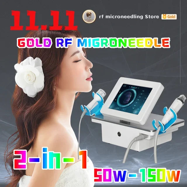 Fractional RF Microneedling Machine - 150W Pro Skin Tightening Device Scrubs Treatments Tidesmit