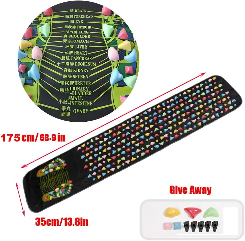 Foot Massage Mat - Acupressure Reflexology Pad for Home Wellness Relaxation Treatment 175x35cm Tidesmit