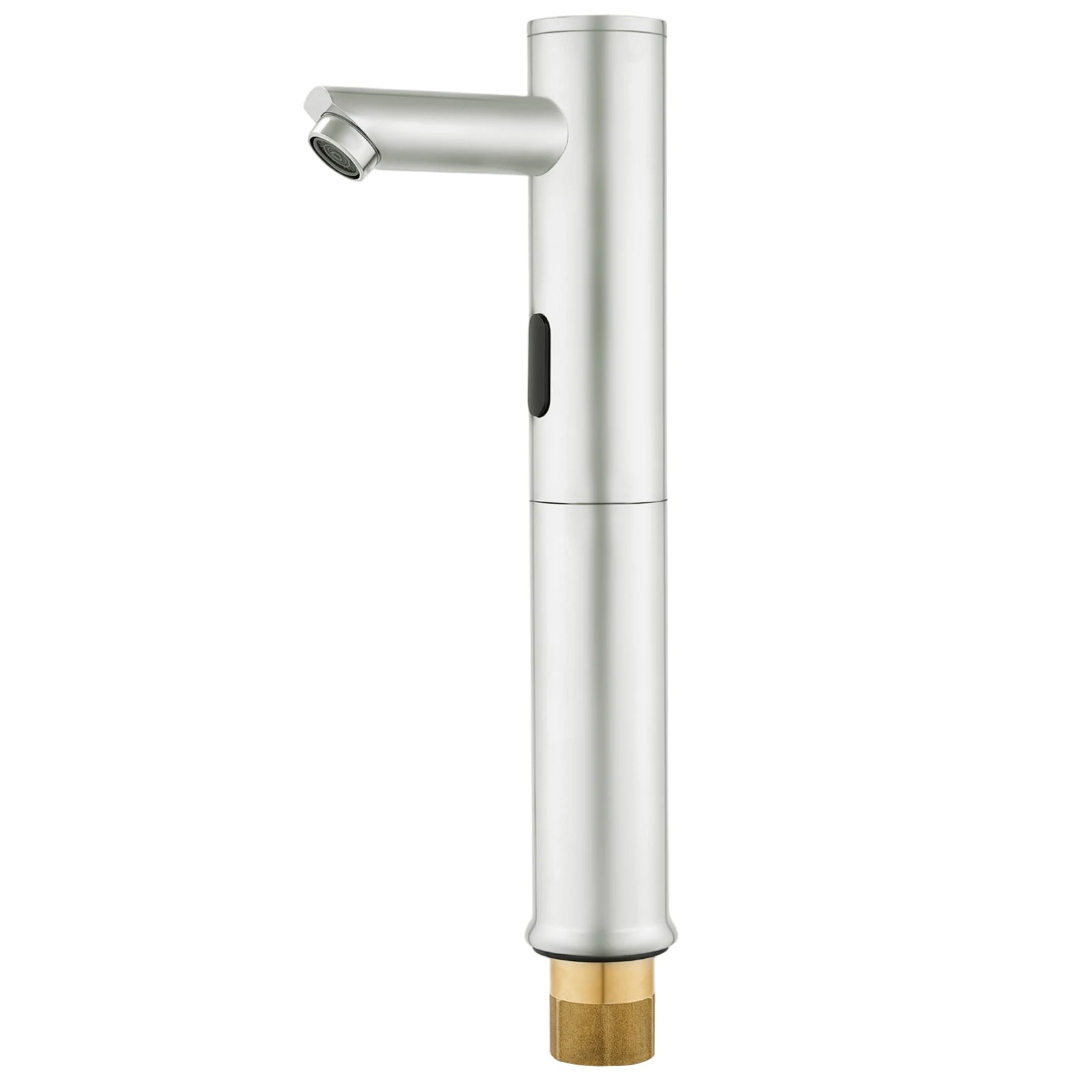 Automatic Sensor Faucet, Touchless Stainless Steel Bathroom Sink Mixer Tap, Hands-Free Cold Water Only with Control Box, Modern Silver Tall Design for Home Hotel Kitchen Hospital, Easy Clean Anti-Rust