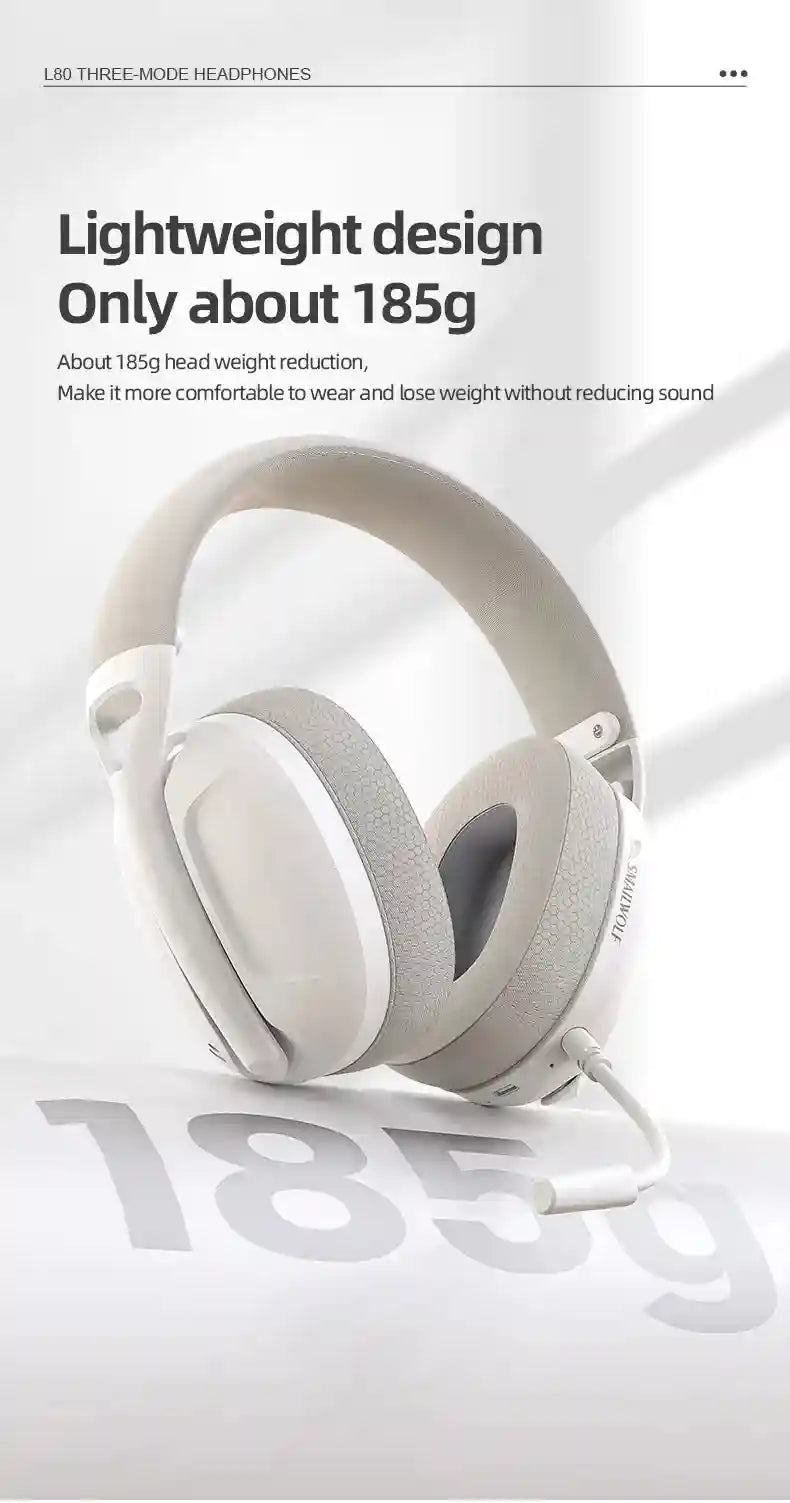 Wireless Gaming Headset 185g – Lightweight Over-Ear Audio Tidesmit