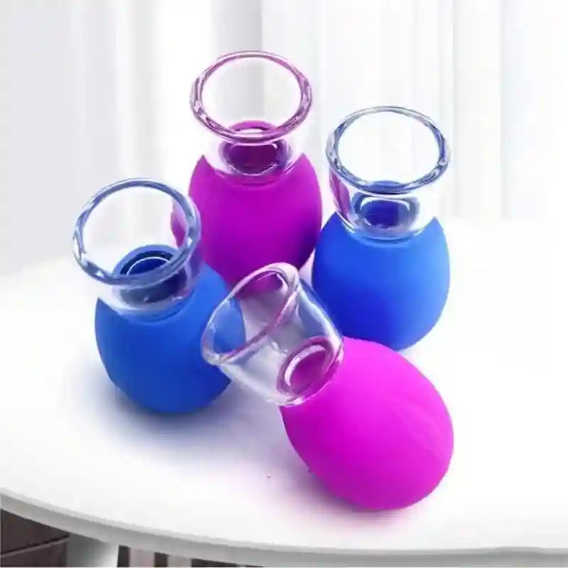 Silicone Cupping Massage Set for Face and Body - Purple and Blue Back Massage Instrument Tidesmit