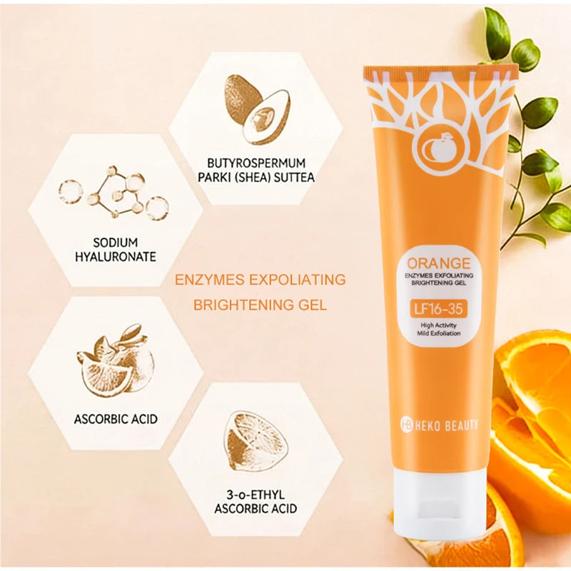 Orange Exfoliating Gel for Face and Body - Deep Pore Cleanser (50g-100g) Scrubs Treatments Tidesmit