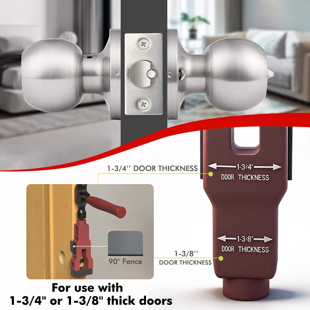 2 in 1 Hinge Drilling Fixture Combination Durable Door Frame Stable Locator Woodworking Installation Screws DIY Auxiliary Tools