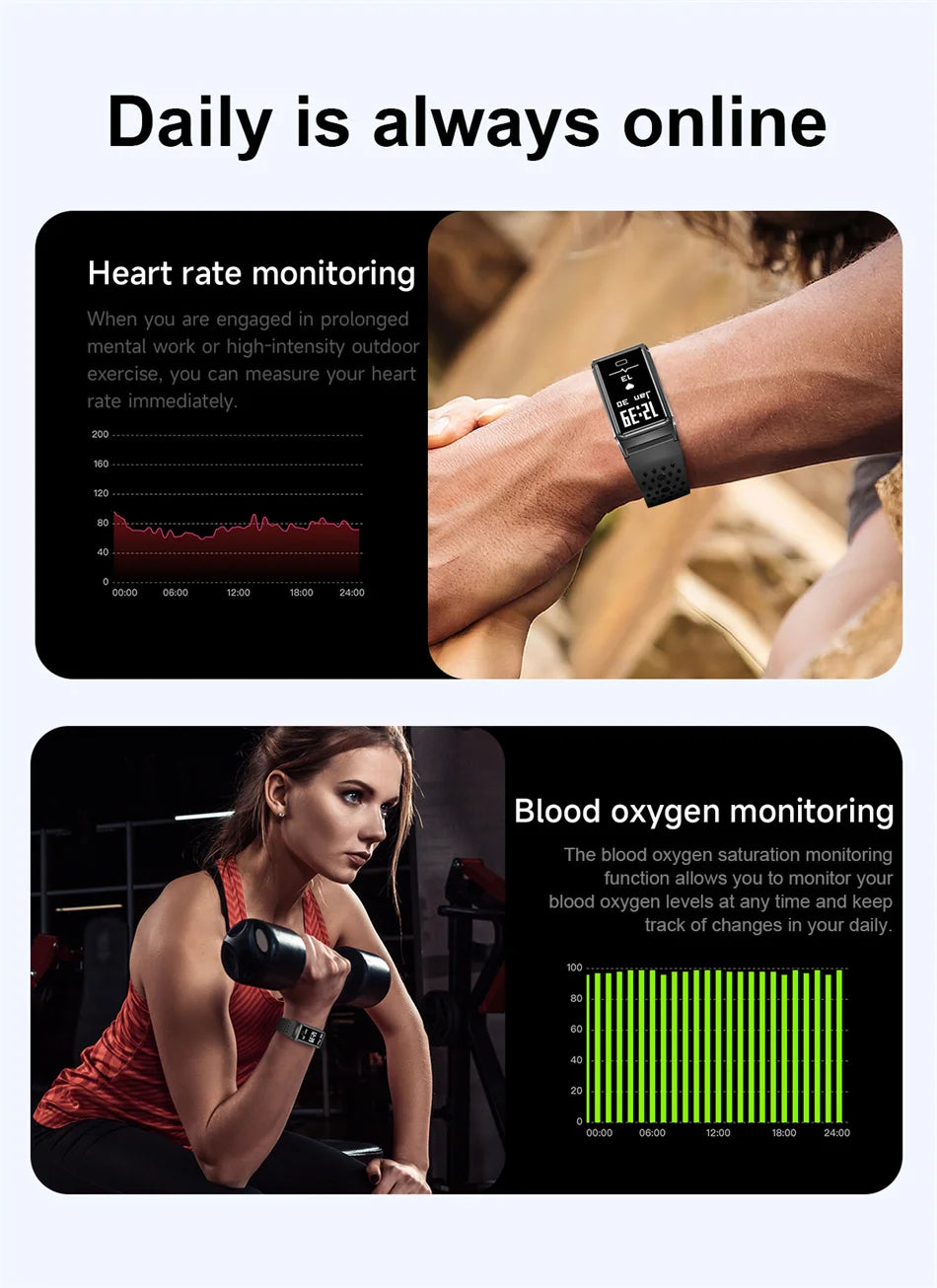 New Call Reminder Smart Watch Men Women Sports Fitness Tracker Smart Bracelet IPX8 Waterproof Heart Rate Sleep Monitor Pedometer