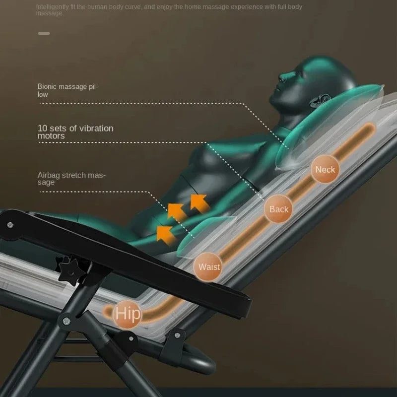 Folding Full Body Massage Chair with Heat Therapy and Lumbar Support Massage Chairs Tidesmit