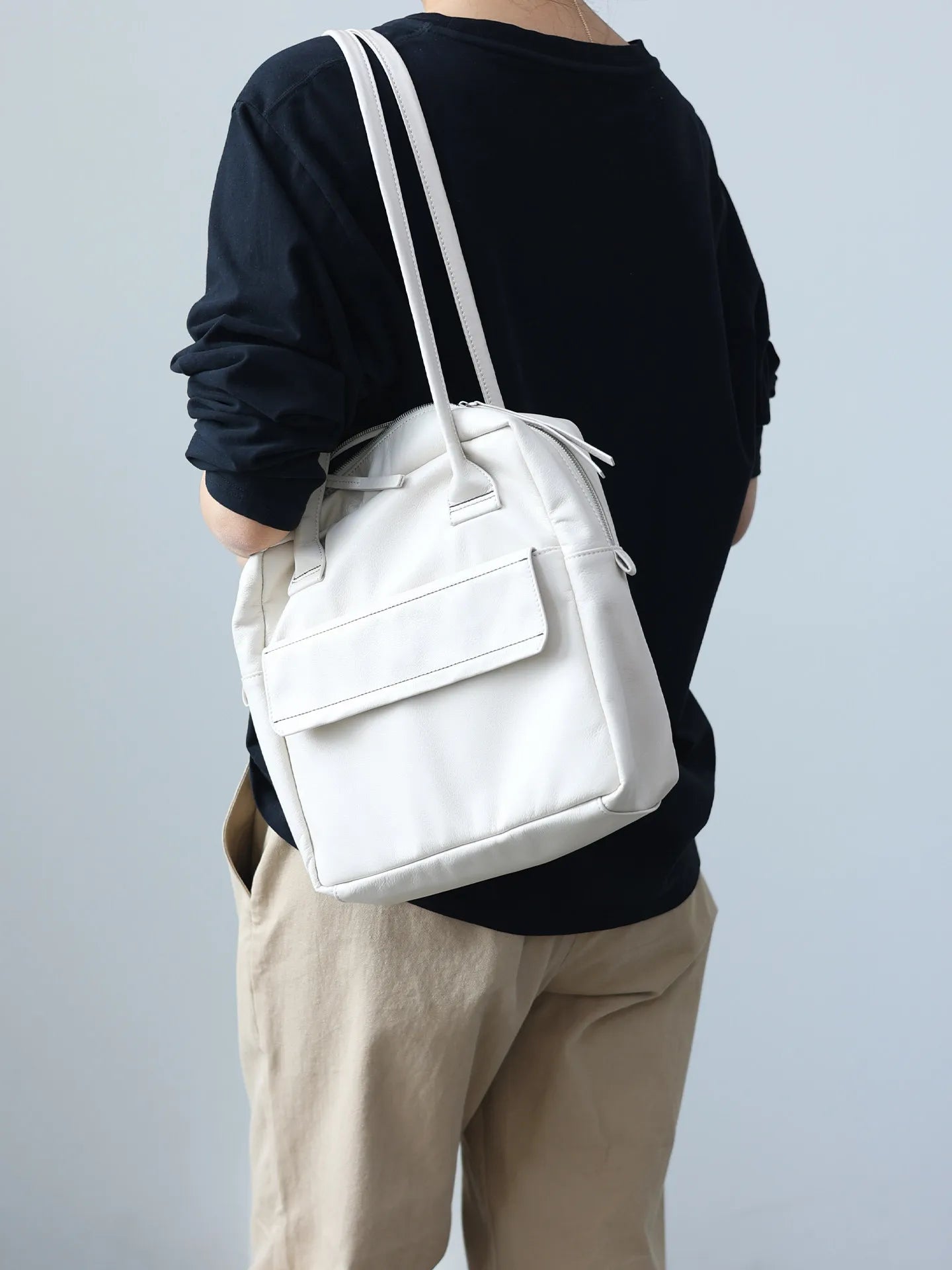Soft Genuine Leather Women Single Shoudler Bags Small Size Zipper Tote Fashion Versatile Handbag Luxury Design