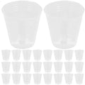 50 Pcs Clear Plastic Nursery Pots Transparent Starter Cups With Drainage For Succulents Flower Garden Supplies