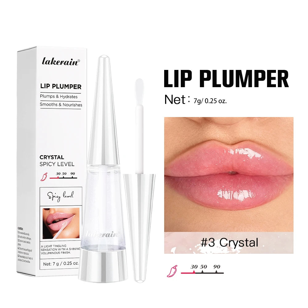 Lip Plumper Oil – Hydrating Volumizing Gloss for Fuller Lips, 6ml Lip Care 3Crystal Tidesmit