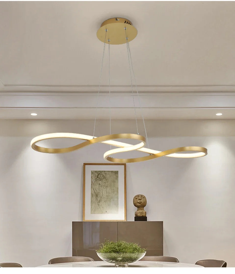 Modern Nordic LED Ring Light | Dimmable Minimalist Home Lamp 92cm Tidesmit