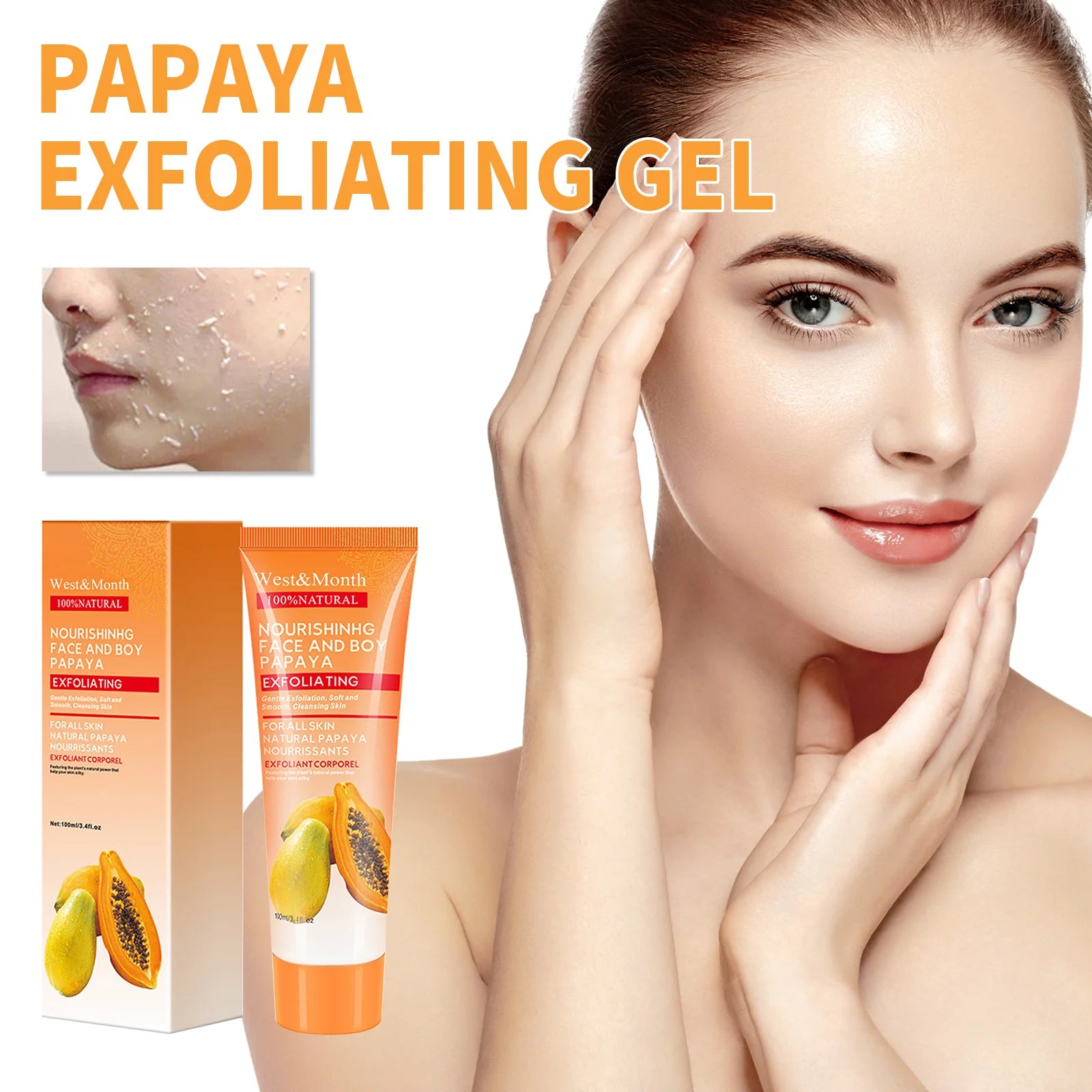 Papaya Exfoliating Gel | Professional Face & Body Brightening Scrub 100ml Scrubs Treatments Tidesmit