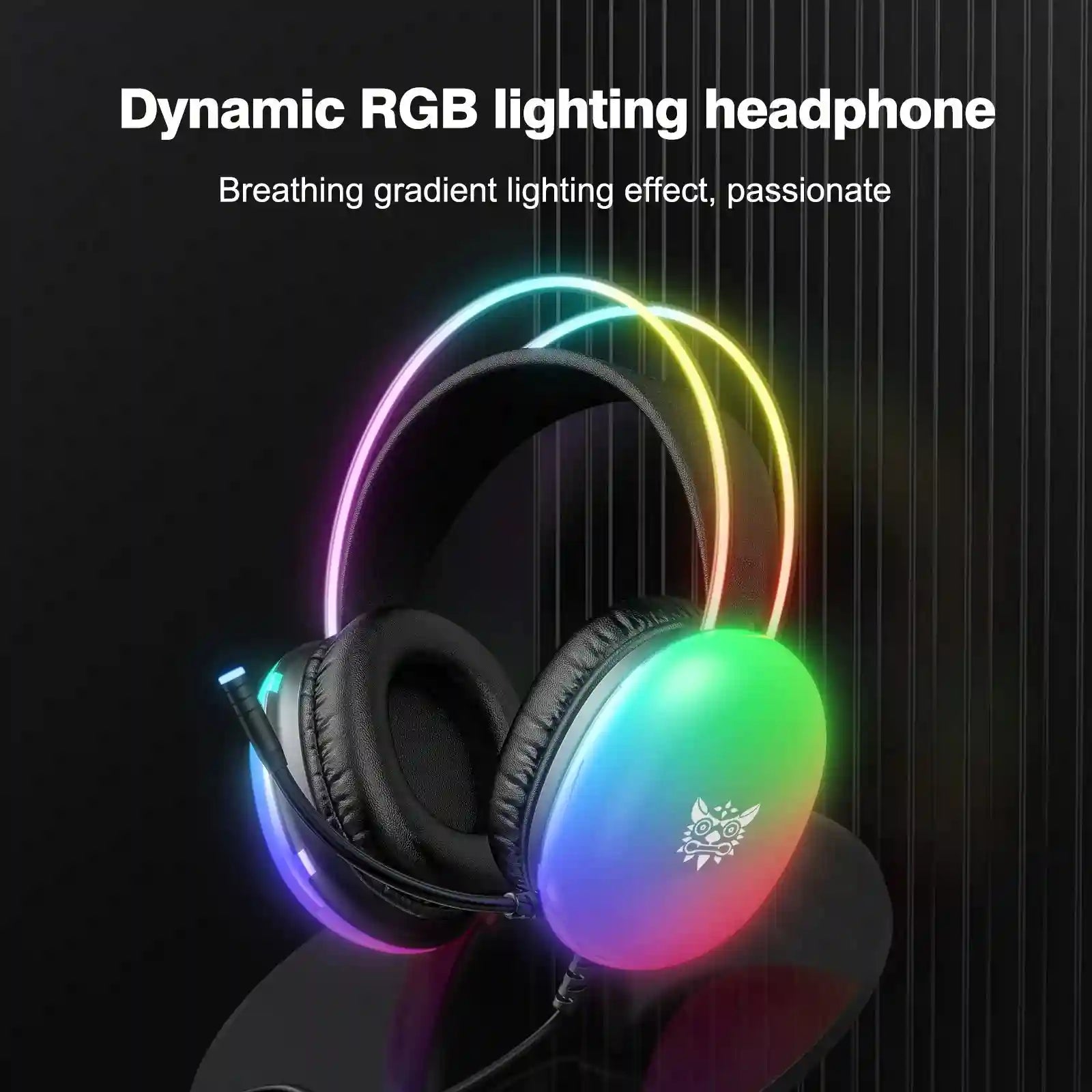 Gaming Headset with Noise Canceling Mic - Over-Ear Low Latency Black Tidesmit