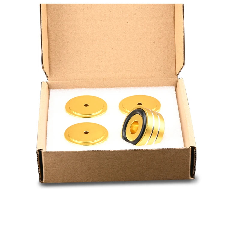 Super Premium 4PCS Hifi Speaker Spikes Stand Feet Pad Aluminum Alloy for Speaker DAC Shock Absorbing Foot Pad