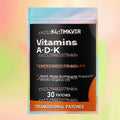 30 Patches Vitamin D3 K2 MK7 & A Transdermal Patches for Calcium Regulation Plus Bone Heart Thyroid & Immune Support