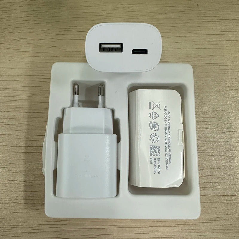 Samsung 25W USB-C Fast Charger Adapter - EU & US Plug Options Tidesmit