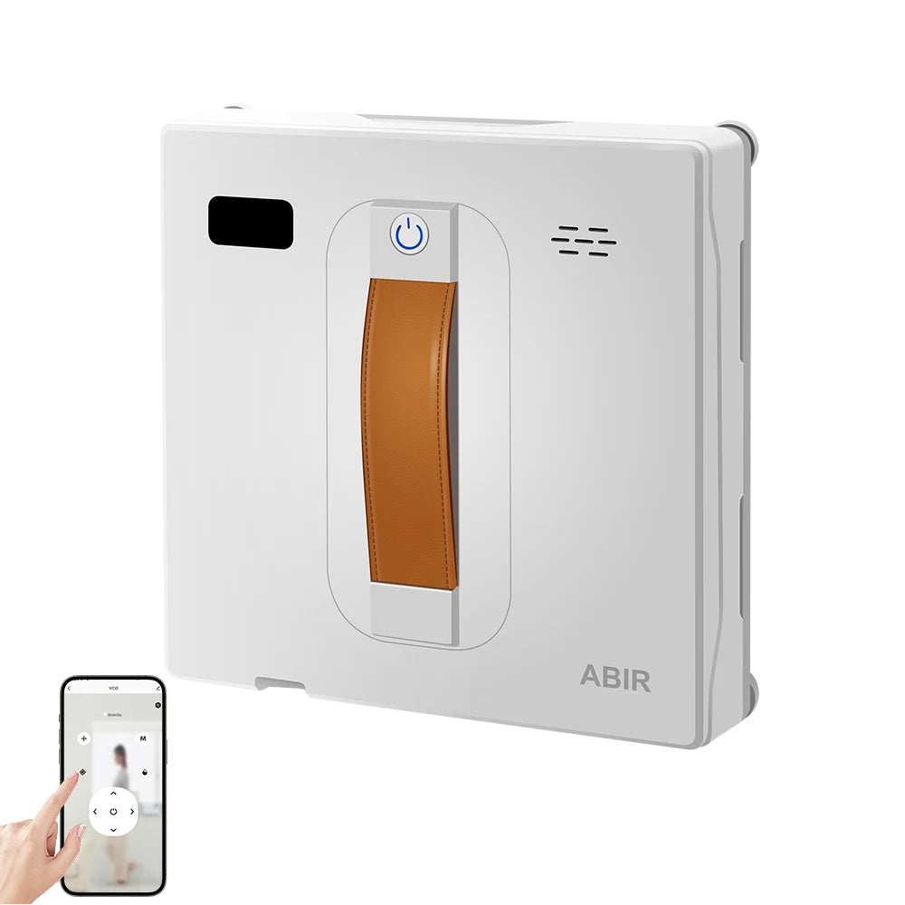Tidesmit ABIR WD8 window vacuum robot with dual ultrasonic spray and AI laser navigation for smart glass wall cleaning