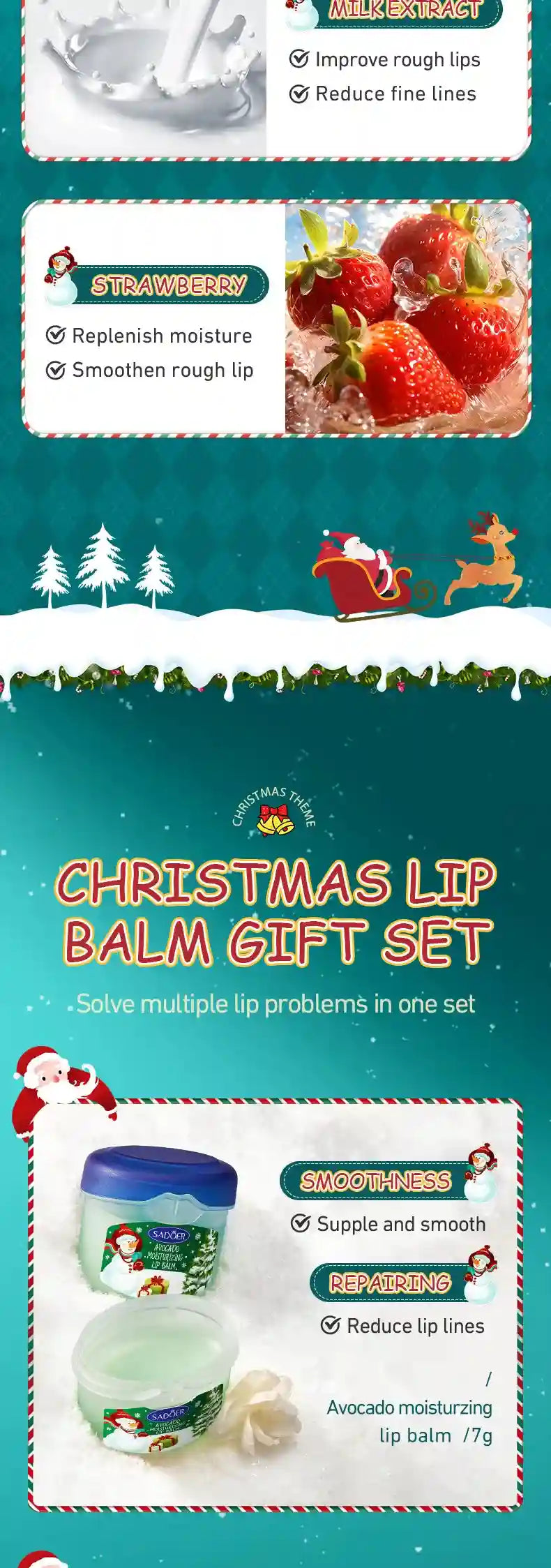 Moisturizing Lip Balm Set - Hydrating Lip Care Treatment 3-4pcs Lip Care Tidesmit