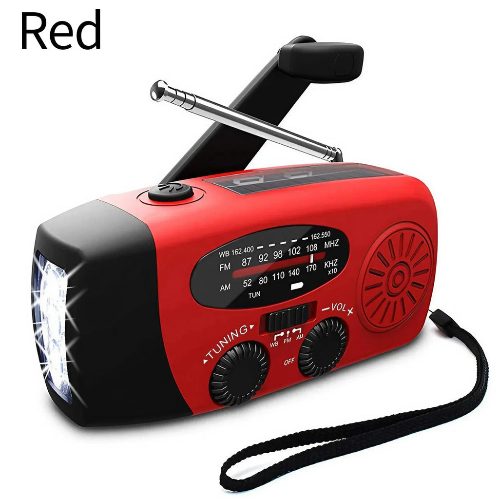 STONEGO 2000mA Outdoor Emergency Radio Portable Power Generation Radio Disaster Prevention Solar Hand Crank Radio AM/FM Radio