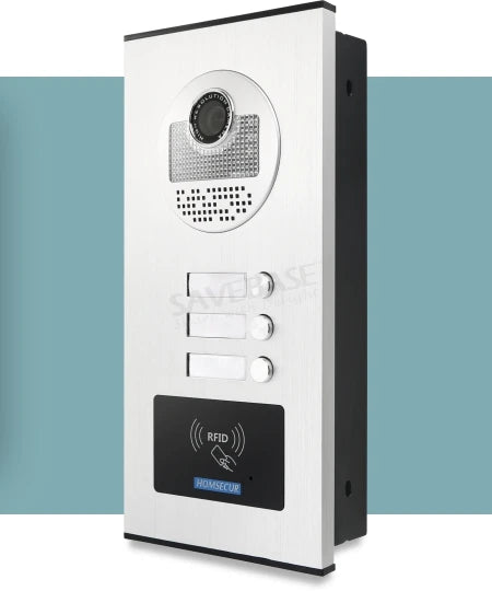 4.3" Hands-free Video Door Phone Intercom System for 3 Families RFID Outdoor Unit 3 Monitors Wired Doorbell Home Access Control
