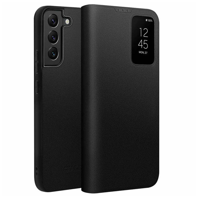 Samsung Galaxy S22+ Leather Case - Slim Fit Shock-Absorbing Cover Black China Mainland Tidesmit