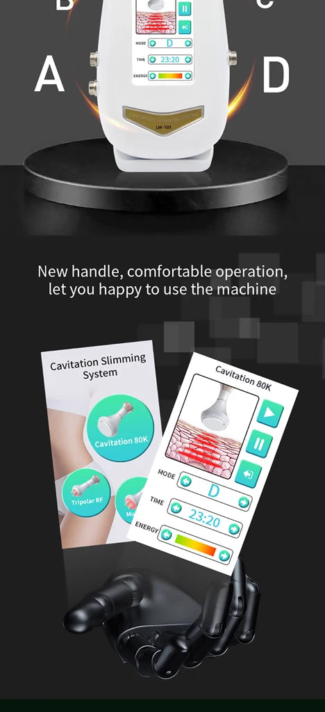 Ultrasonic Body Shaping Machine - Professional Firming & Toning Device Body Shaping Massage Equipment Tidesmit