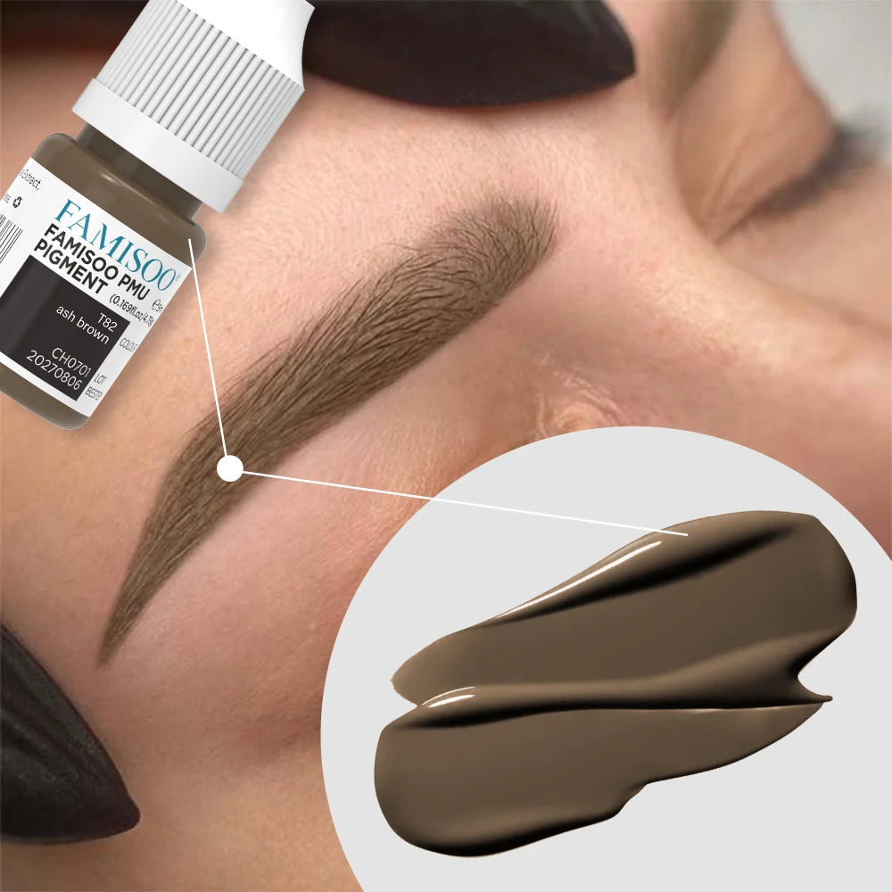 Eyebrow Tattoo Ink - Professional 5ml Microblading Pigment for PMU Machines Permanent Makeup Machines Tidesmit