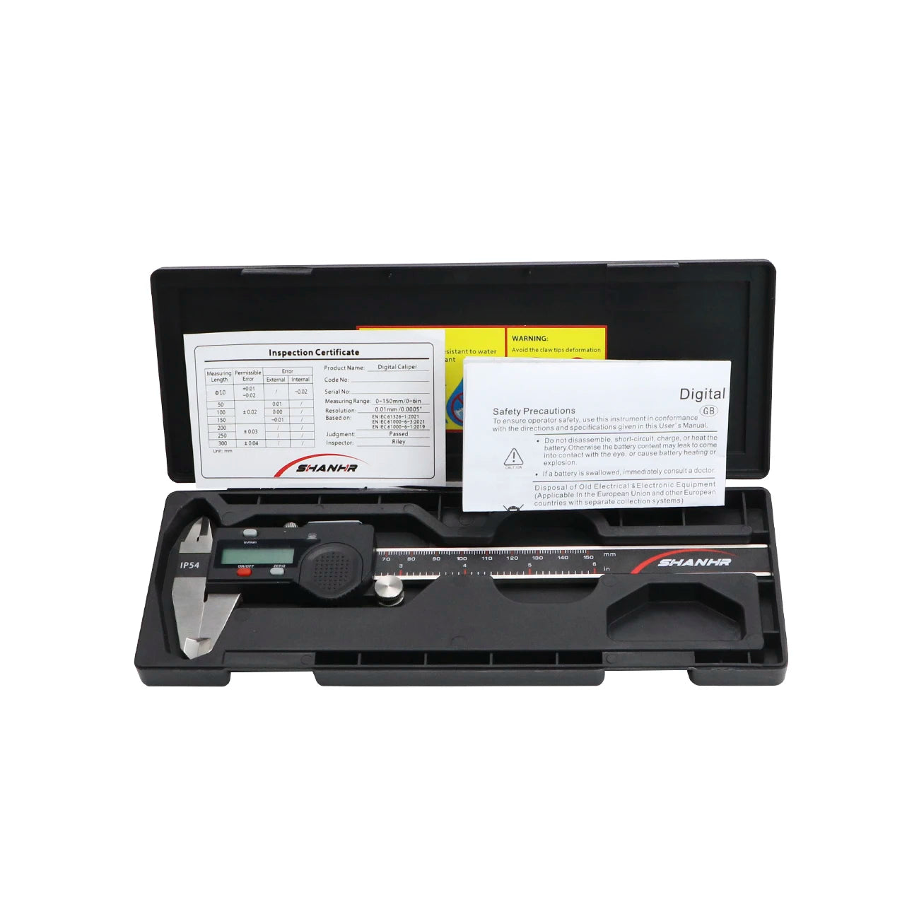 SHANHR New Hardened Stainless Steel 0-150mm Digital Caliper Vernier Caliper Micrometer Electronic Vernier Caliper Measuring Tool